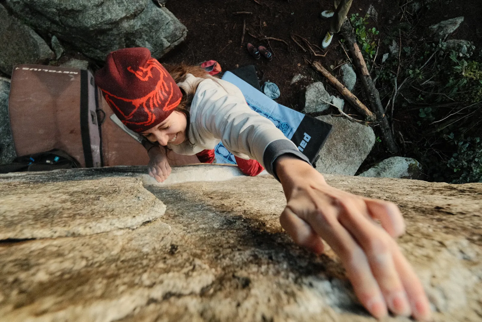 Climbers at Smoke Bluffs Park, one of the most popular climbing areas in Squamish